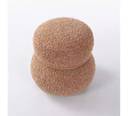 Tabouret bonhomme de neige chic de 43,9 cm, repose-pieds mignon, pouf d'appoint pour salon, repose-pieds plissé en tissu de flanelle avec une capacité de 68 kg
