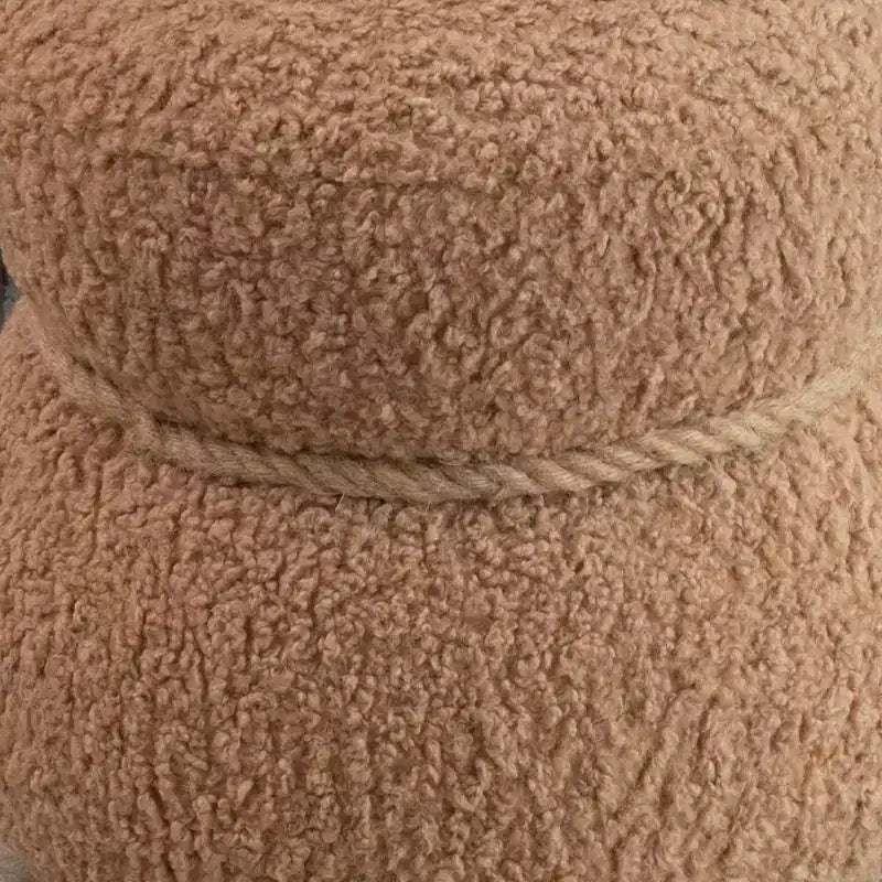 Tabouret bonhomme de neige chic de 43,9 cm, repose-pieds mignon, pouf d'appoint pour salon, repose-pieds plissé en tissu de flanelle avec une capacité de 68 kg