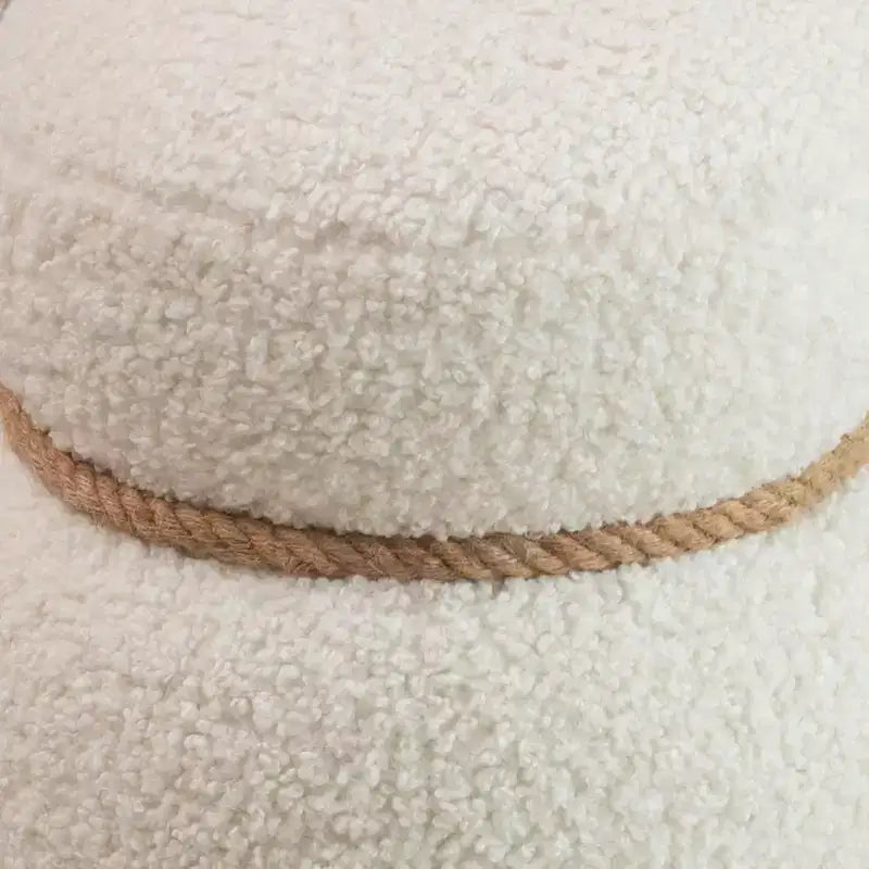 Tabouret bonhomme de neige chic de 43,9 cm, repose-pieds mignon, pouf d'appoint pour salon, repose-pieds plissé en tissu de flanelle avec une capacité de 68 kg