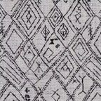 Ottoman élégant abstrait de 68 cm avec motif palette de couleurs Pétroglyphe, Repose-pieds ottoman d'appoint Mid-Century Modern pour salon, Décoration intérieure