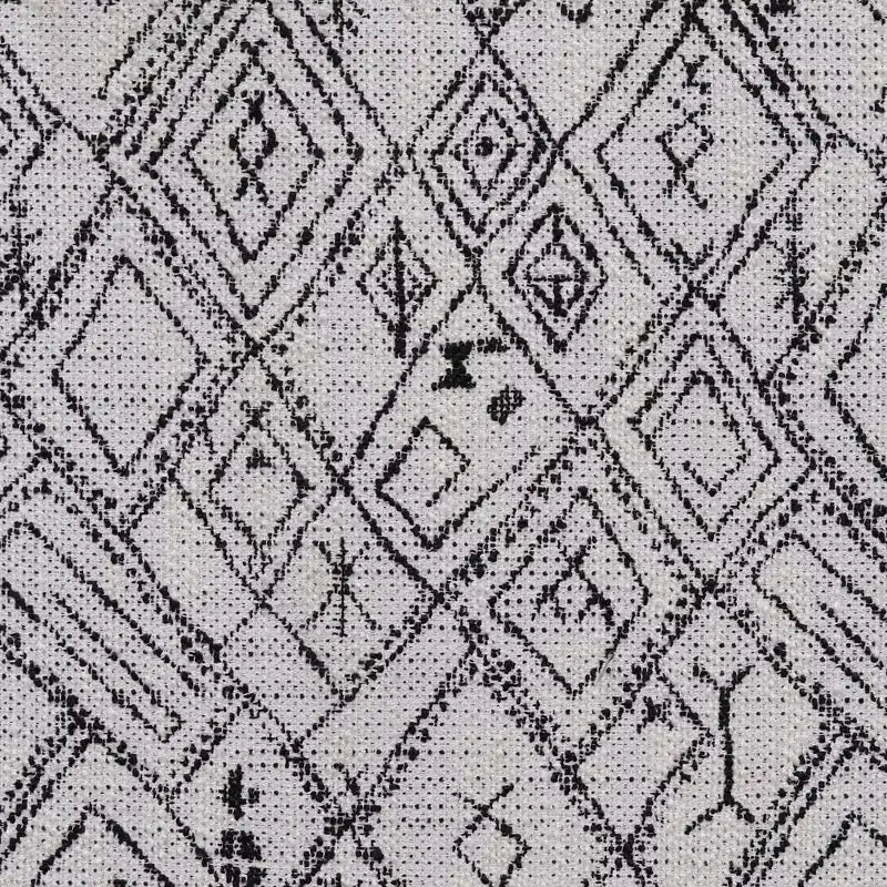 Ottoman élégant abstrait de 68 cm avec motif palette de couleurs Pétroglyphe, Repose-pieds ottoman d'appoint Mid-Century Modern pour salon, Décoration intérieure