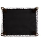 Ottoman élégant abstrait de 68 cm avec motif palette de couleurs Pétroglyphe, Repose-pieds ottoman d'appoint Mid-Century Modern pour salon, Décoration intérieure