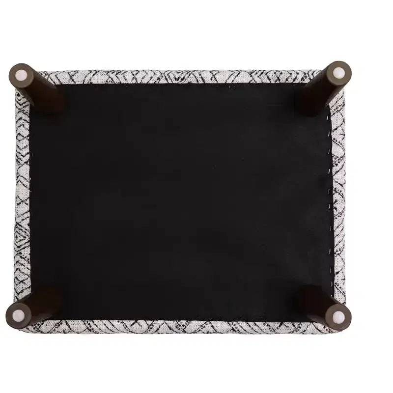 Ottoman élégant abstrait de 68 cm avec motif palette de couleurs Pétroglyphe, Repose-pieds ottoman d'appoint Mid-Century Modern pour salon, Décoration intérieure