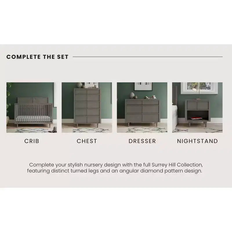 Commode 3 tiroirs pour chambre de bébé ou d'enfant, kit anti-basculement inclus pour prévenir les chutes, finition non toxique et sans danger pour les bébés