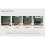 Commode 3 tiroirs pour chambre de bébé ou d'enfant, kit anti-basculement inclus pour prévenir les chutes, finition non toxique et sans danger pour les bébés