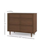 Commode 3 tiroirs pour chambre de bébé ou d'enfant, kit anti-basculement inclus pour prévenir les chutes, finition non toxique et sans danger pour les bébés