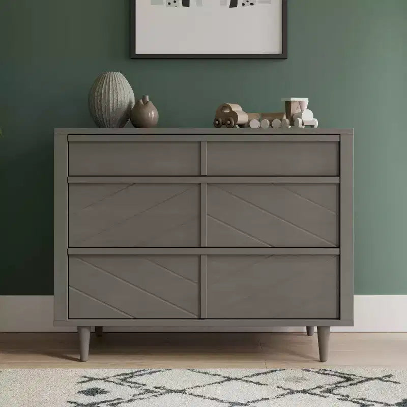Commode 3 tiroirs pour chambre de bébé ou d'enfant, kit anti-basculement inclus pour prévenir les chutes, finition non toxique et sans danger pour les bébés