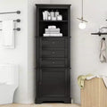 GDFStudio Dave Modern Wood Triangle Bathroom Storage Cabinet with 3 Drawers and Adjustable Shelves