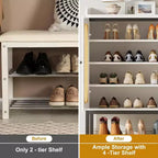 Armoire en rotin à 3 portes, organisateur de rangement pour chaussures avec étagères réglables, armoire de rangement 7 niveaux non encastrée pour entrée, couloir, salon