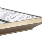Miroir mural rectangulaire 20 x 12 pouces en argent antique avec accents floraux