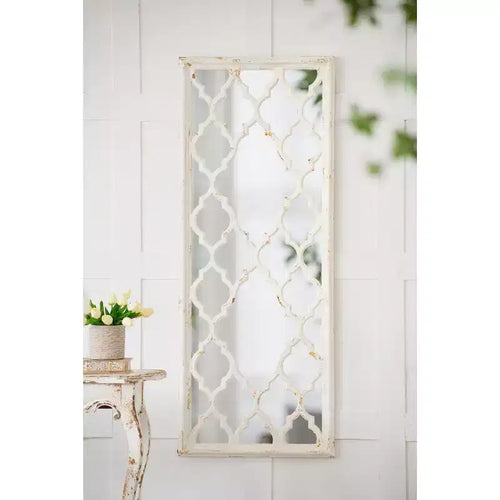 24 x 60 Inch Distressed White Full Length Floor Mirror