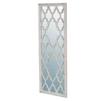 Miroir sur pied plein corps blanc vieilli 24 x 60 pouces