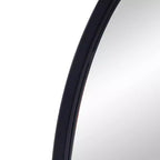 Miroir mural arqué noir de 24 x 36 pouces avec cadre en métal