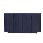 Meuble buffet de rangement, buffet avec grand espace de rangement, buffet de rangement credenza à 4 portes cannelées avec étagères réglables