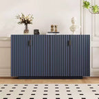 Clihome Buffet Cabinet with Storage, Sideboard Cabinet with Ample Storage Space,4 Fluted Doors Credenza Storage Cabinet with Adjustable Shelves