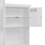 Lit escamotable Queen Size avec étagères de rangement multiples et décoration à persiennes