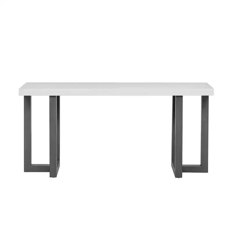 Console moderne de 160 cm avec plateau patchwork géométrique, table d'entrée avec pieds en pin massif, table de foyer pour salon, couloir, entrée