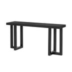 Console moderne de 160 cm avec plateau patchwork géométrique, table d'entrée avec pieds en pin massif, table de foyer pour salon, couloir, entrée