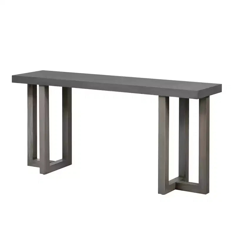 Console moderne de 160 cm avec plateau patchwork géométrique, table d'entrée avec pieds en pin massif, table de foyer pour salon, couloir, entrée