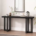 Console moderne de 160 cm avec plateau patchwork géométrique, table d'entrée avec pieds en pin massif, table de foyer pour salon, couloir, entrée