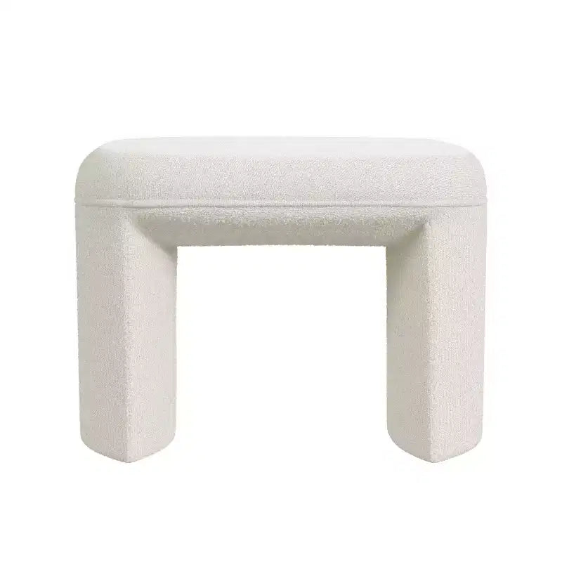 Petit Pouf Moderne Rectangulaire, Repose-pieds Rembourré, Tabouret de Maquillage pour Chambre à Coucher, Salon