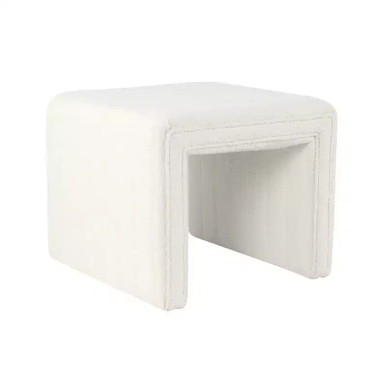 Petit Pouf Moderne Rectangulaire, Repose-pieds Rembourré, Tabouret de Maquillage pour Chambre à Coucher, Salon