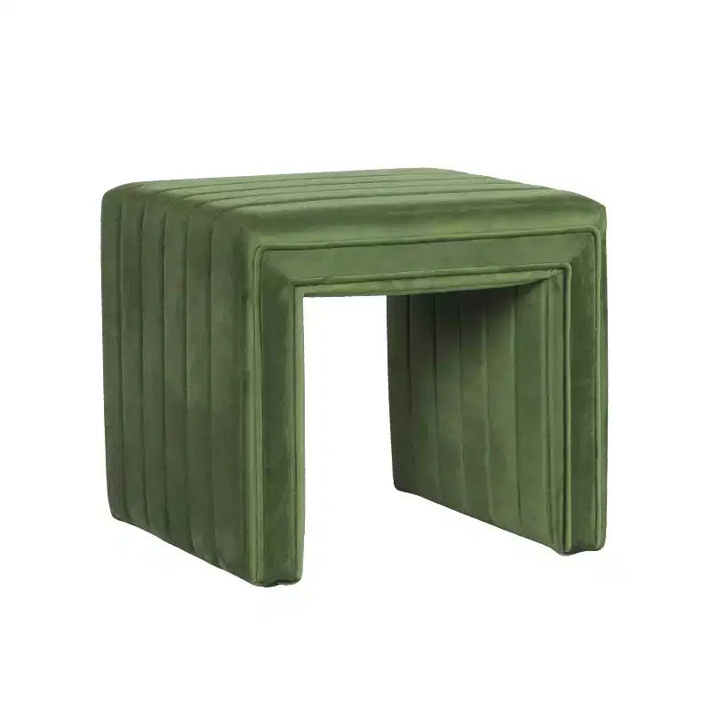 Petit Pouf Moderne Rectangulaire, Repose-pieds Rembourré, Tabouret de Maquillage pour Chambre à Coucher, Salon