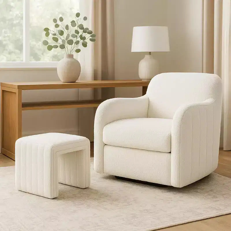 Petit Pouf Moderne Rectangulaire, Repose-pieds Rembourré, Tabouret de Maquillage pour Chambre à Coucher, Salon