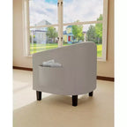 Fauteuils d'appoint en similicuir - Lot de 2 fauteuils baril pour salon/chambre/salle de lecture