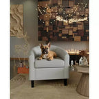 Fauteuils d'appoint en similicuir - Lot de 2 fauteuils baril pour salon/chambre/salle de lecture
