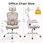 Chaise de bureau ergonomique, chaise de bureau d'ordinateur confortable avec accoudoirs relevables, chaise de jeu confortable avec support lombaire pour chambre à coucher, bureau, étudiant, siège large