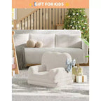 Canapé 2-en-1 pour enfants Canapé confortable Fauteuil long Canapé en mousse souple Cadeau pour garçons et filles