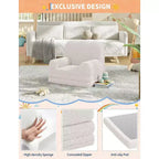 Canapé 2-en-1 pour enfants Canapé confortable Fauteuil long Canapé en mousse souple Cadeau pour garçons et filles