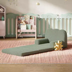 Canapé 2-en-1 pour enfants Canapé confortable Fauteuil long Canapé en mousse souple Cadeau pour garçons et filles