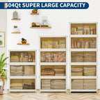 Meuble de rangement empilable à niveaux multiples avec portes et roulettes pour l'organisation de la maison