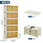 Meuble de rangement empilable à niveaux multiples avec portes et roulettes pour l'organisation de la maison