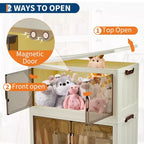 Meuble de rangement empilable à niveaux multiples avec portes et roulettes pour l'organisation de la maison