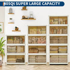 Meuble de rangement empilable à niveaux multiples avec portes et roulettes pour l'organisation de la maison