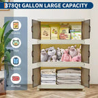 Meuble de rangement empilable à niveaux multiples avec portes et roulettes pour l'organisation de la maison