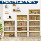 Meuble de rangement empilable à niveaux multiples avec portes et roulettes pour l'organisation de la maison