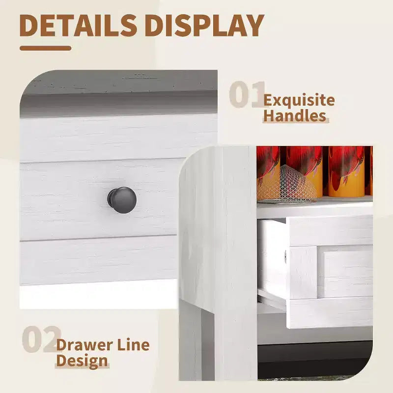 Meuble d'aquarium double couche de 37 pouces, support de 295 kg avec multiprise et tiroirs pour salon