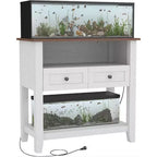 Acekool 37 Double-Layer Aquarium Stand,650 lbs Support with Power Strip & Drawers for Living Room