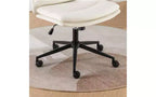 Chaise de bureau pivotante réglable avec assise large, chaise de bureau ergonomique en cuir PU, chaise de bureau à domicile ou de coiffeuse