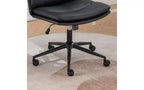 Chaise de bureau pivotante réglable avec assise large, chaise de bureau ergonomique en cuir PU, chaise de bureau à domicile ou de coiffeuse