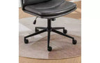 Chaise de bureau pivotante réglable avec assise large, chaise de bureau ergonomique en cuir PU, chaise de bureau à domicile ou de coiffeuse