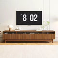 Modern TV Stand For TVs Up to 85, Wooden Entertainment Center with 4 Drawers, Fluted Media Console Table for Bedroom, Living Room