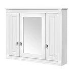Armoire murale de salle de bain de 35 pouces, armoire à pharmacie murale avec miroir et étagères réglables, meuble de rangement de salle de bain au-dessus des toilettes