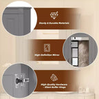 Armoire murale de salle de bain de 35 pouces, armoire à pharmacie murale avec miroir et étagères réglables, meuble de rangement de salle de bain au-dessus des toilettes