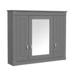 Armoire murale de salle de bain de 35 pouces, armoire à pharmacie murale avec miroir et étagères réglables, meuble de rangement de salle de bain au-dessus des toilettes