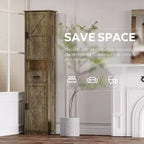 Meuble de salle de bain 69, armoire haute moderne au sol avec 1 tiroir, 2 portes et étagères réglables, meuble de rangement étroit pour la maison, la cuisine